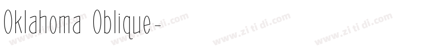 Oklahoma Oblique字体转换